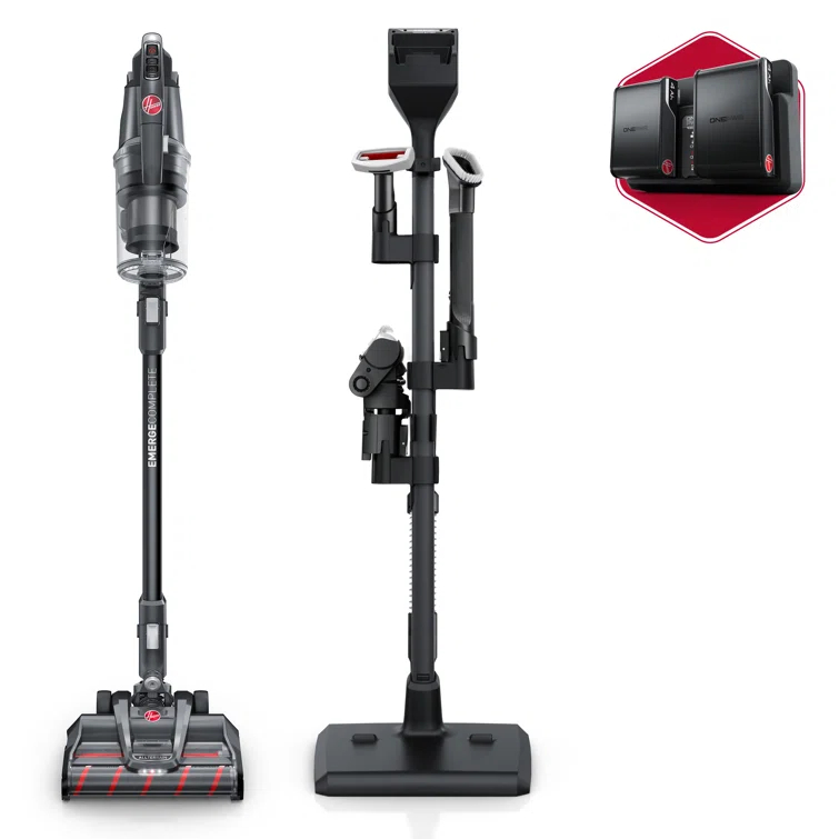 Hoover Onepwr Emerge Complete Cordless Stick Vacuum Dual Brush Roll, 2 Batteries, Bh53654ve