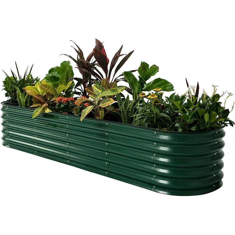 17" Tall 9 In 1 Modular Metal Outdoor Raised Garden Bed