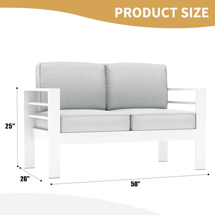 Alturas Standalone Product 50" Wide Outdoor Loveseat