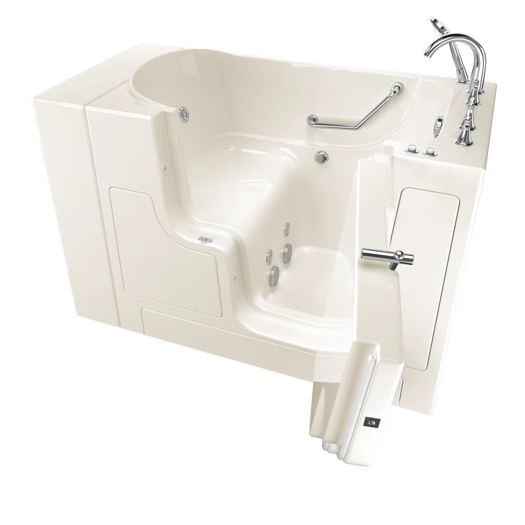 52'' x 30'' Walk-in Whirlpool Fiberglass Bathtub with Faucet