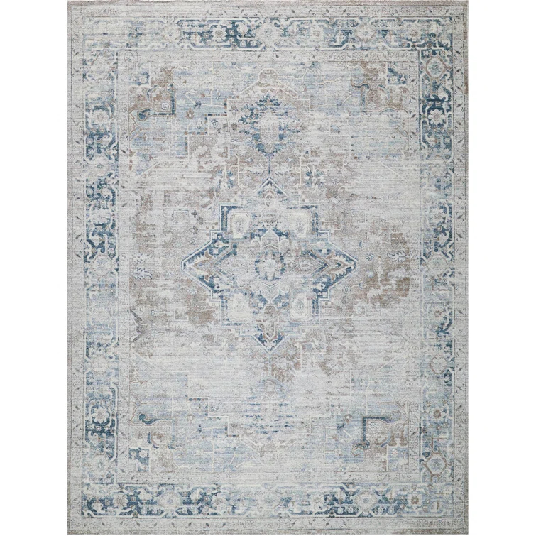 The Met x Exquisite Rugs Vintage Looms Rust/Navy Area Rug