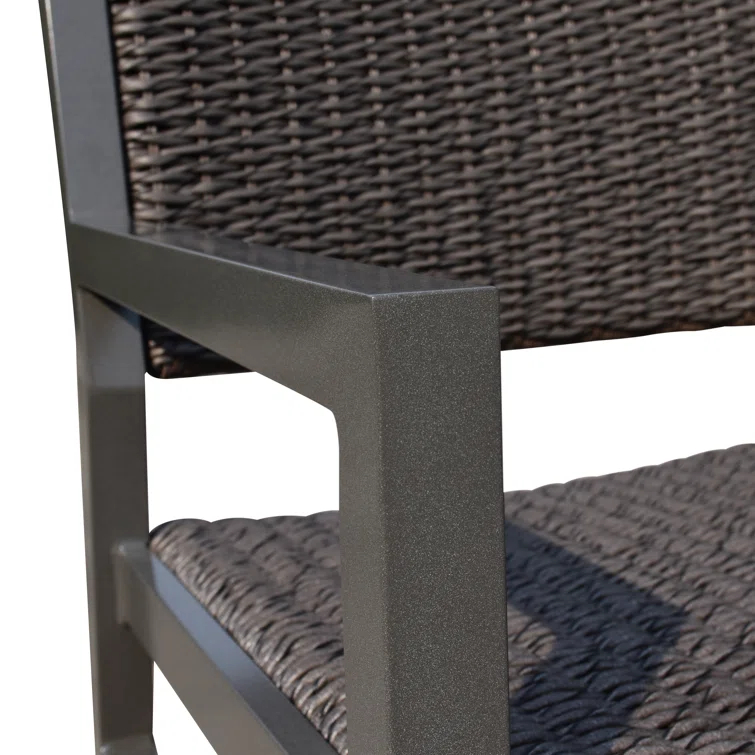 Courtyard Casual Furniture Outdoor Dining Armchair with Cushion (Set of 2)