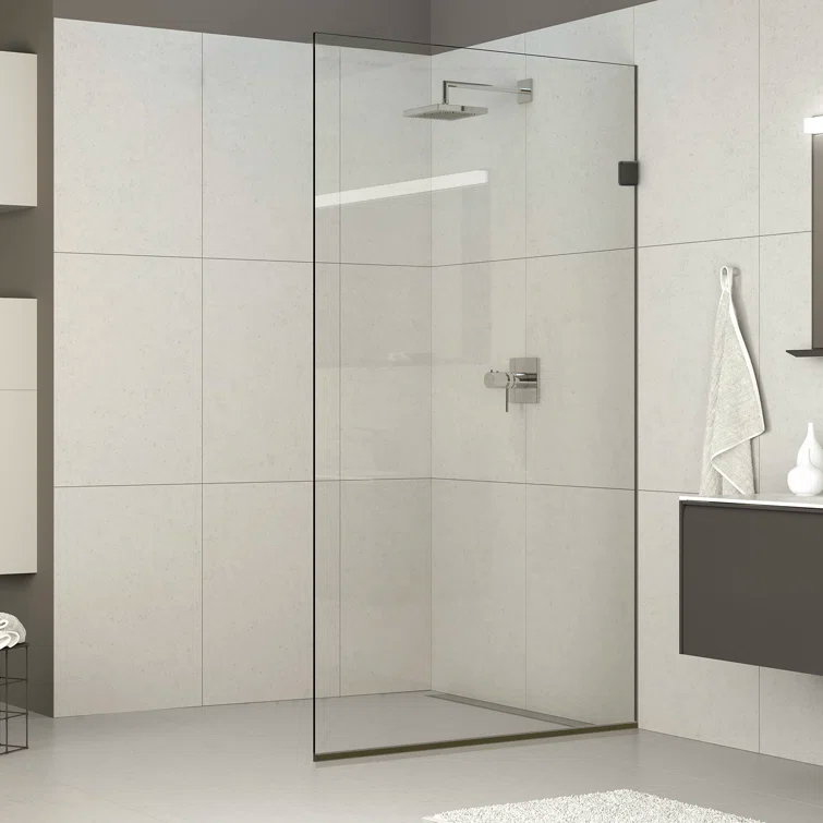 Milan 24" W x 60" H Frameless Fixed Glass Panel