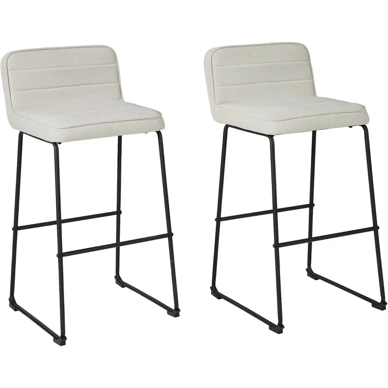 Lallie Upholstered Counter Stool with Metal Frame