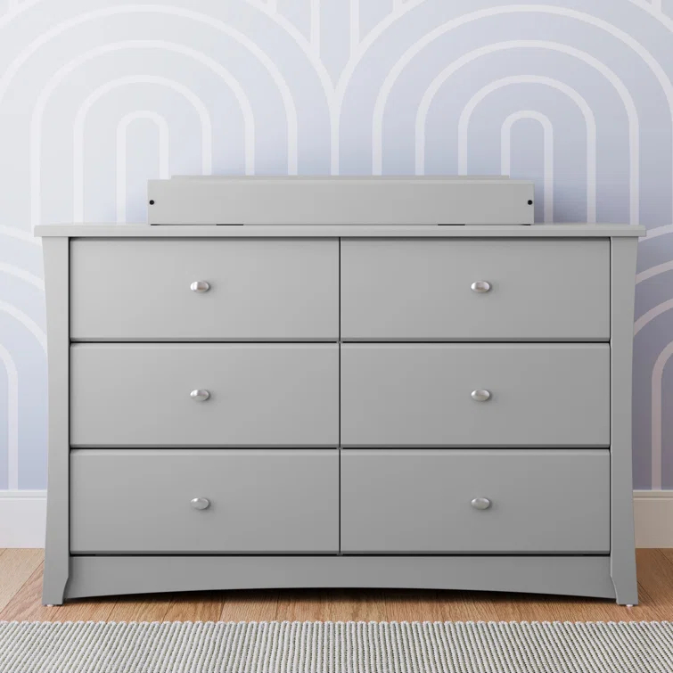 Crescent 6 Drawer Double Dresser