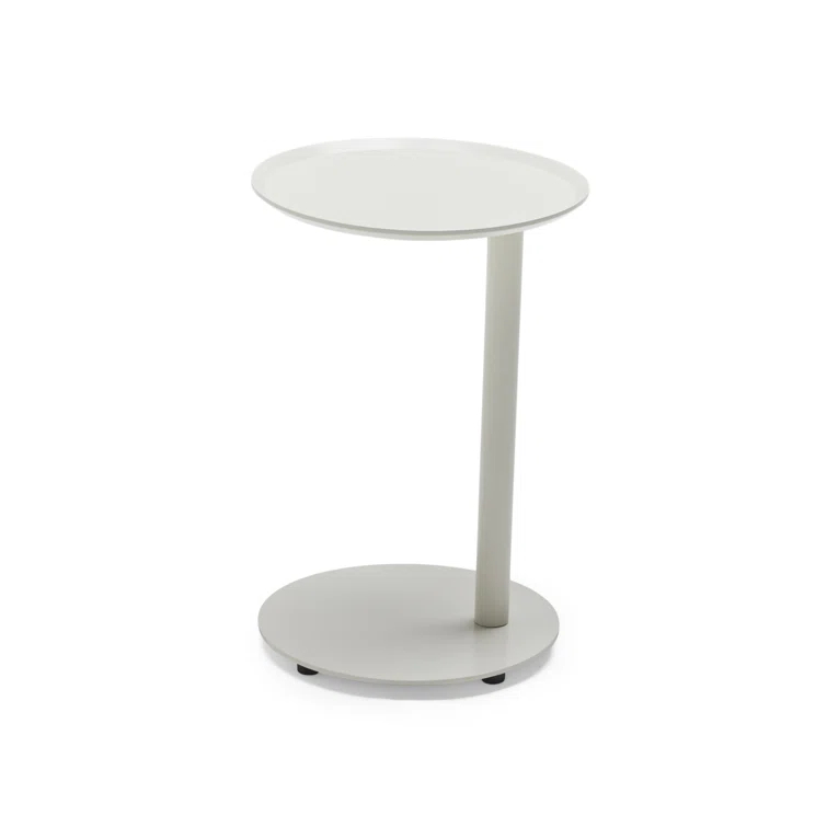 Putty Aluminum Outdoor Circular Side Table