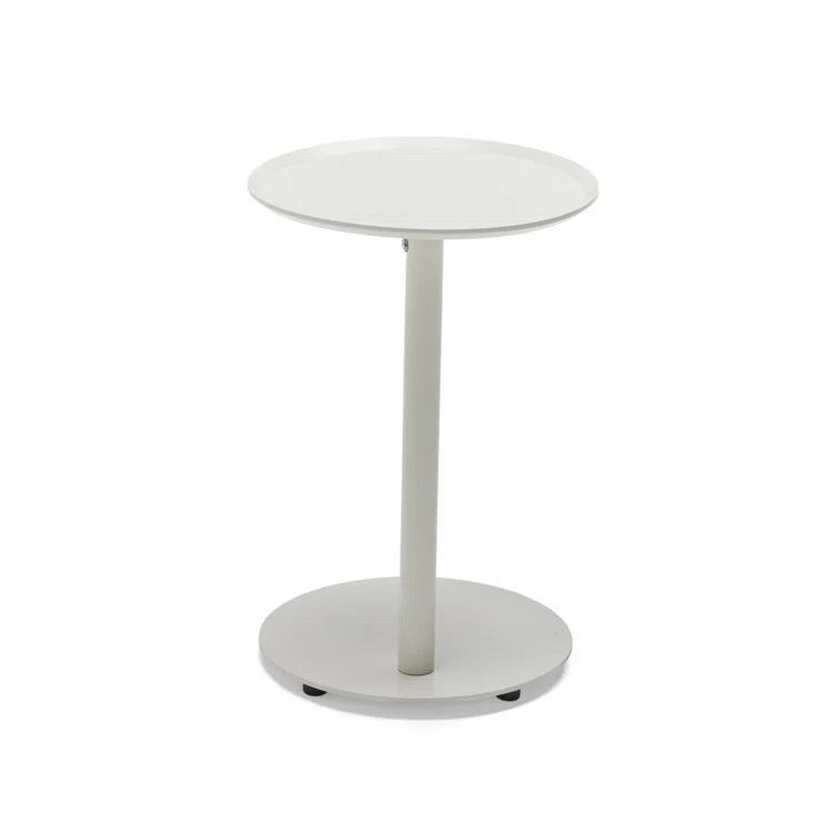 Putty Aluminum Outdoor Circular Side Table