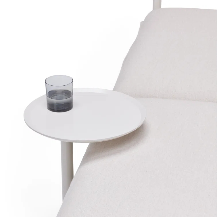 Putty Aluminum Outdoor Circular Side Table
