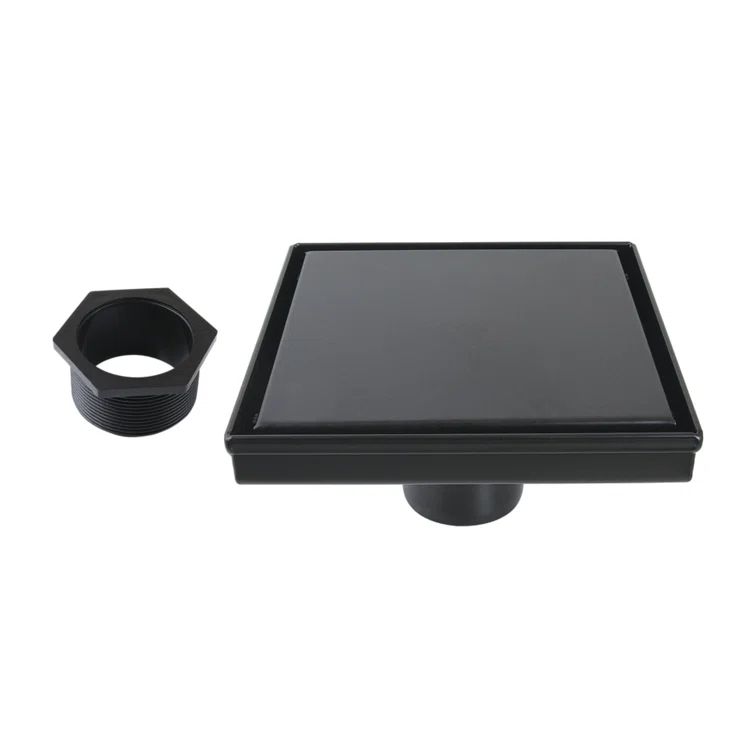 Kingston Brass Watercourse 6-Inch Stainless Steel Square Shower Drain