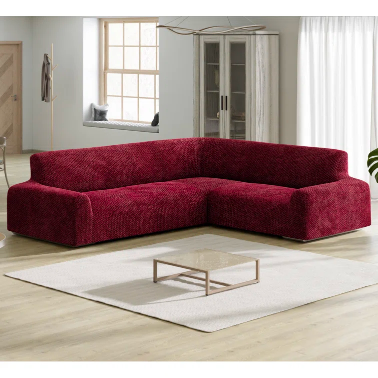 Stretchy Slipcover for Corner Sofa - Soft to Touch & Easy to Clean - Velvet Collection