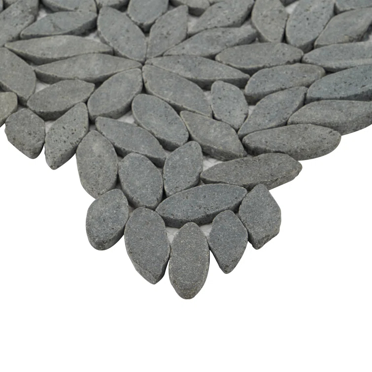 Picturesque Flower 11.81 in. x 11.81 in. Natural Stone Floor and Wall Mosaic Tile (0.97 Sq. Ft. / Each)