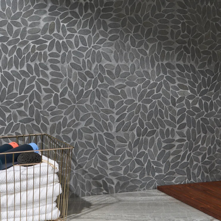 Picturesque Flower 11.81 in. x 11.81 in. Natural Stone Floor and Wall Mosaic Tile (0.97 Sq. Ft. / Each)