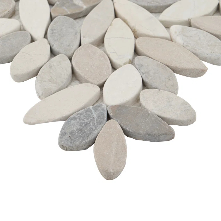Picturesque Flower 11.81 in. x 11.81 in. Natural Stone Floor and Wall Mosaic Tile (0.97 Sq. Ft. / Each)