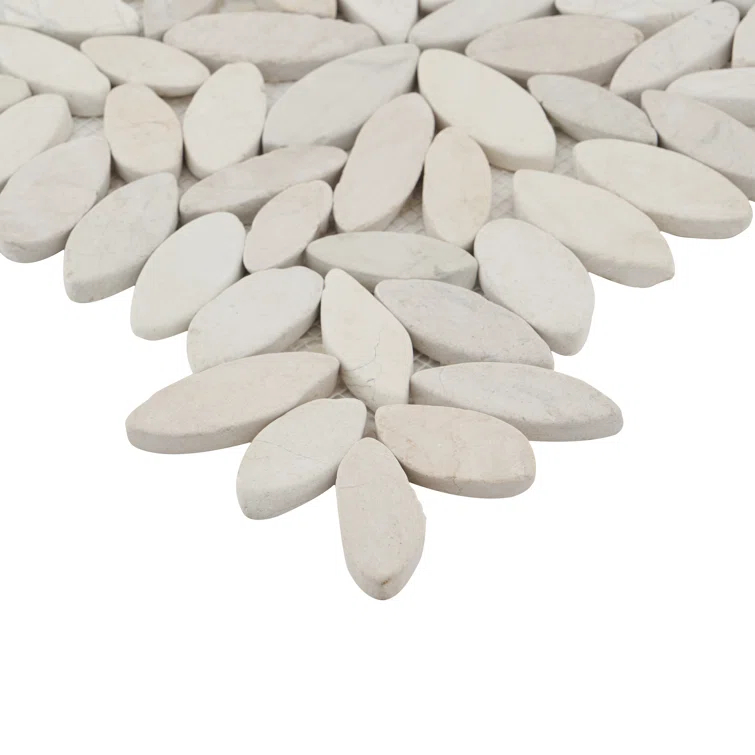 Picturesque Flower 11.81 in. x 11.81 in. Natural Stone Floor and Wall Mosaic Tile (0.97 Sq. Ft. / Each)