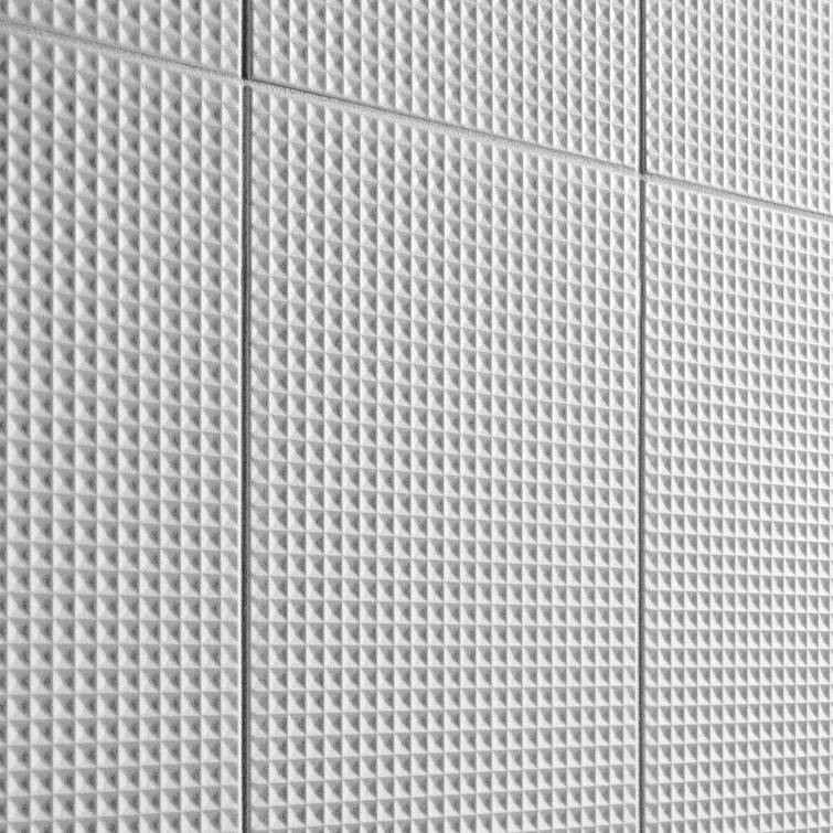 Level Waffle 7.87" x 15.74" Ceramic Patterned Tile