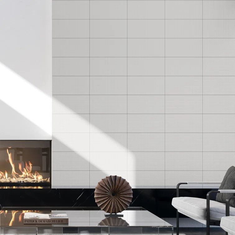 Level Waffle 7.87" x 15.74" Ceramic Patterned Tile