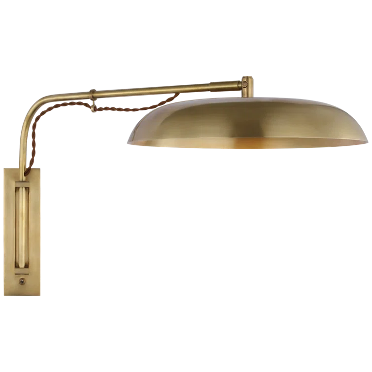 Cyrus Adjustable Plug-In Sconce by Amber Lewis - Antique Brass and Antique Brass