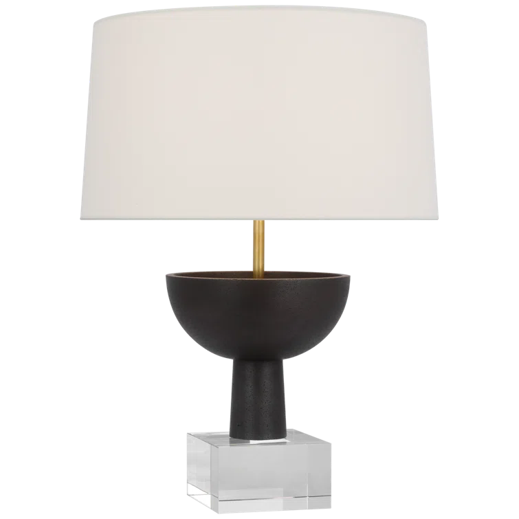Adjustable Warm Iron Outdoor Table Lamp with Acrylic Base