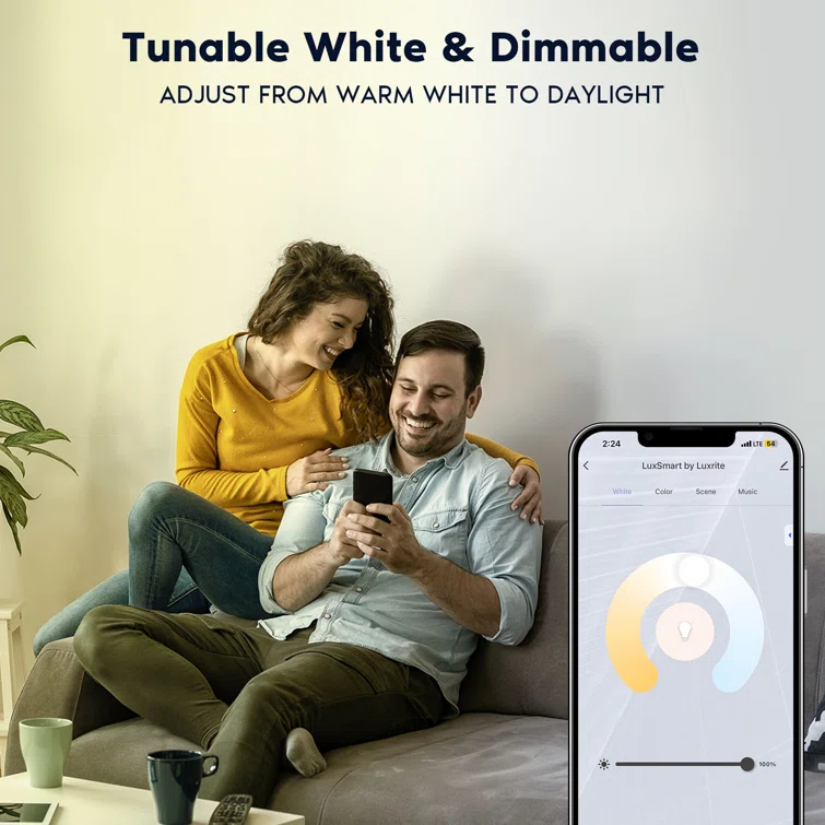 5.05'' Tunable Color Temperature Air-Tight IC Rated LED Canless Recessed Lighting Kit