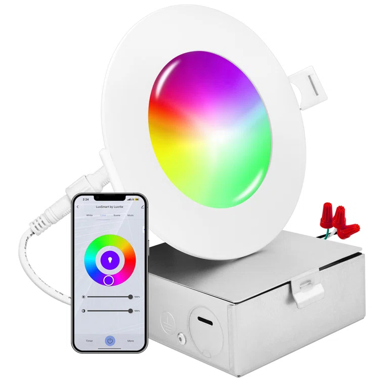 5.05'' Tunable Color Temperature Air-Tight IC Rated LED Canless Recessed Lighting Kit