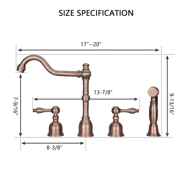 Akicon AK818-AC Akicon Kitchen Faucet with Side Spray