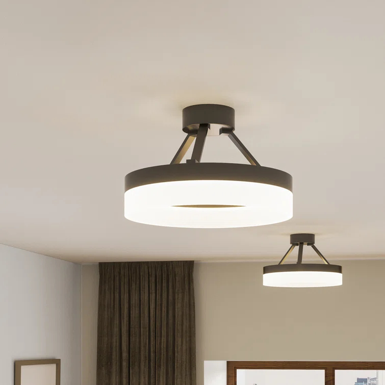 Danica Single Light Acrylic LED Semi Flush Mount