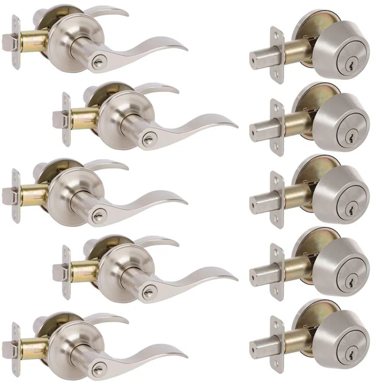 Delaney Hardware Bennett Exterior Lever With Deadbolt Reversible Entry Set