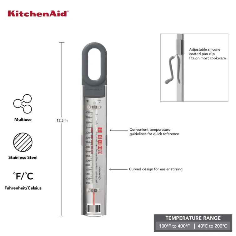 KitchenAid Curved Candy and Deep Fry Thermometer