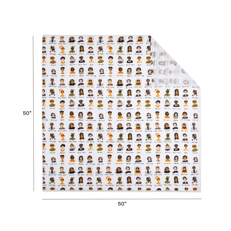 Women in History Muslin 100% Cotton Swaddle