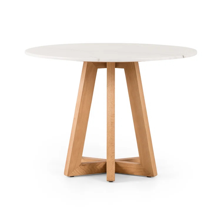 Fanned Base Round Dining Table (42"- 55")