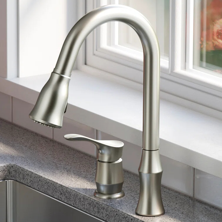 Karran Hillwood Single Handle Pull Down Sprayer Kitchen Faucet
