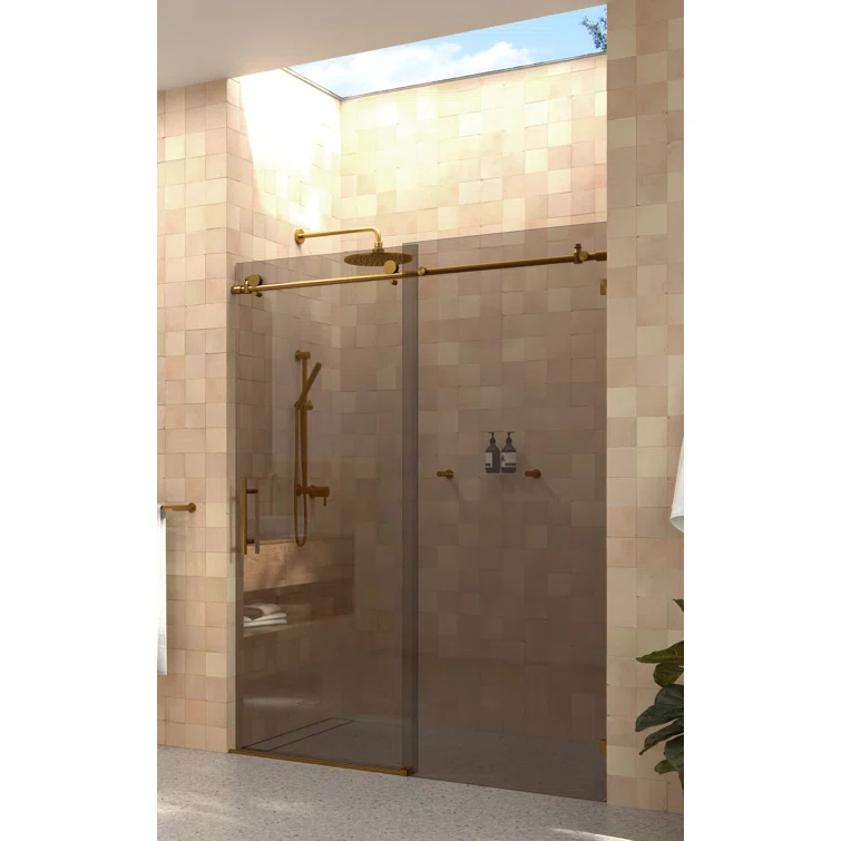 Equinox 56 - 60 in. x 78 in. Fully Frameless Tinted Sliding Shower Door