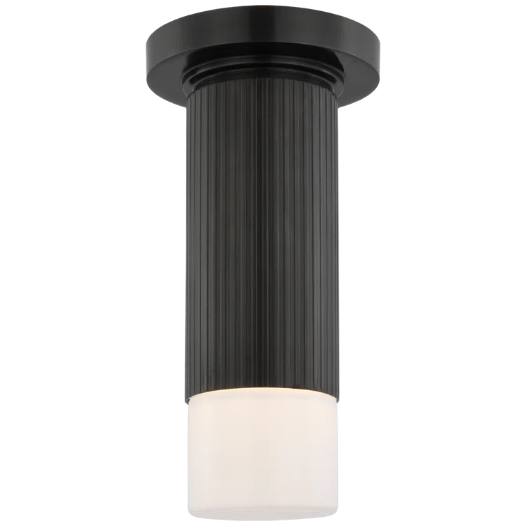 Ace Bronze and Glass LED Flush Mount Light