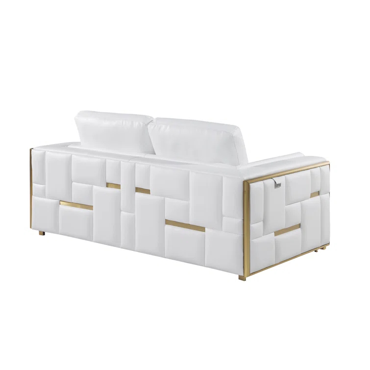 2 - Piece Top Grain Italian Leather Living Room Set