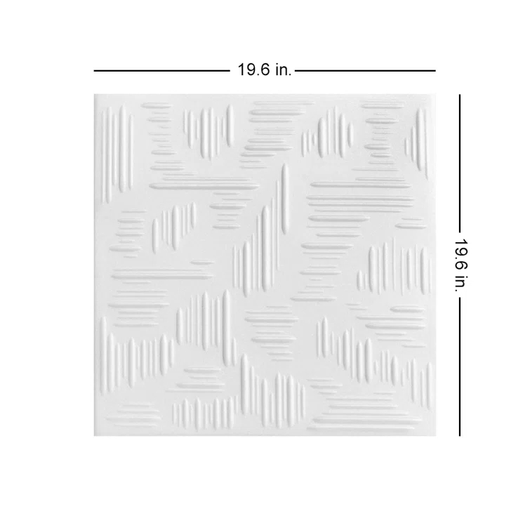 Country Wheat 1.6 ft. x 1.6 ft. Polystyrene Glue-up Ceiling Tile