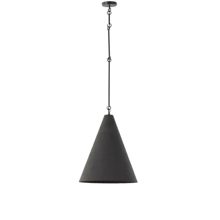 Ashwin Pendant Light - Black / 19.5"Dia