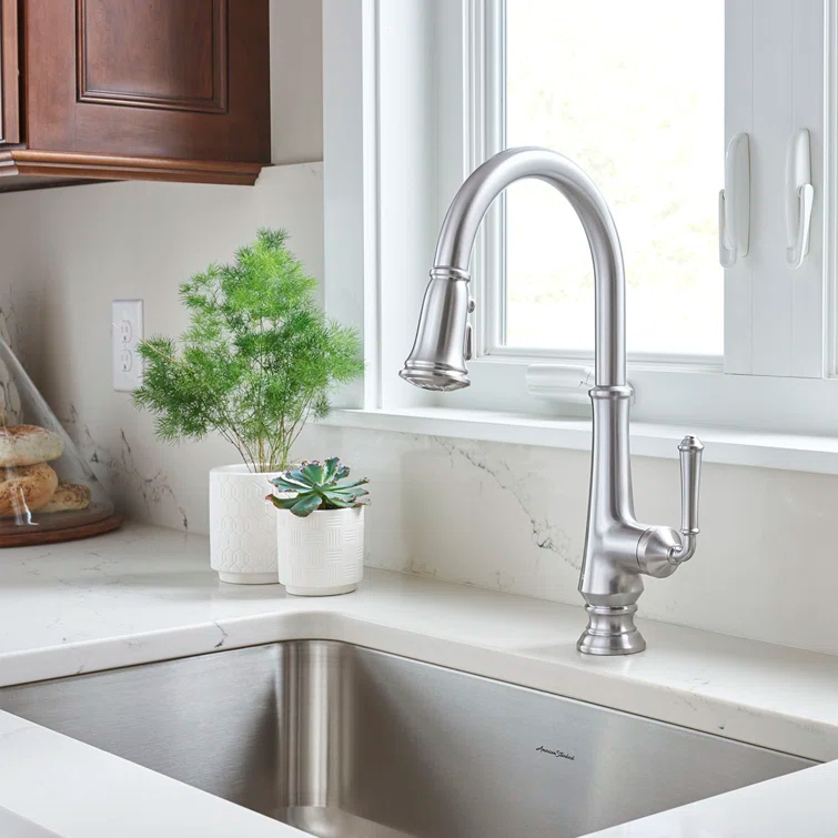 Delancey Pull Down Single Handle Kitchen Faucet With Accessories