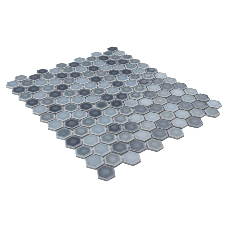 Hudson 1" Hex 11-7/8 " x 13-1/4 " Porcelain Mosaic Floor and Wall Tile