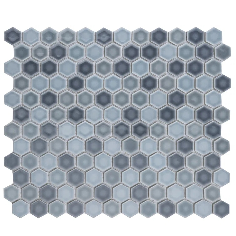 Hudson 1" Hex 11-7/8 " x 13-1/4 " Porcelain Mosaic Floor and Wall Tile