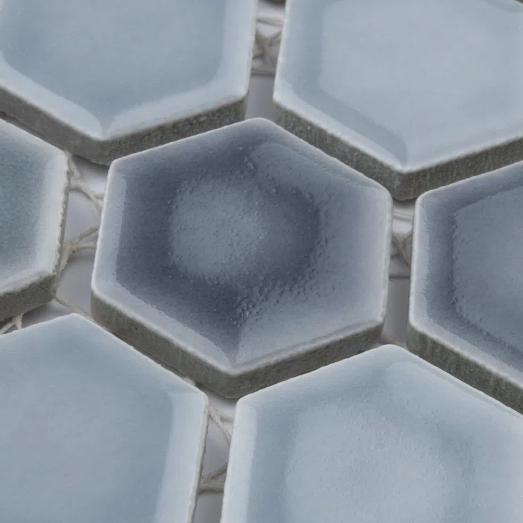 Hudson 1" Hex 11-7/8 " x 13-1/4 " Porcelain Mosaic Floor and Wall Tile