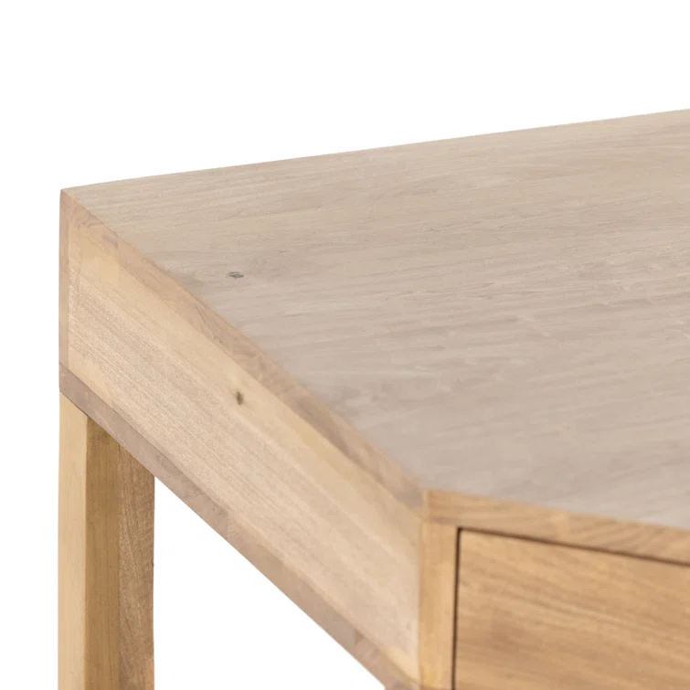 Fulton Dry Wash Poplar Modular Corner Desk with Iron and Leather Accents