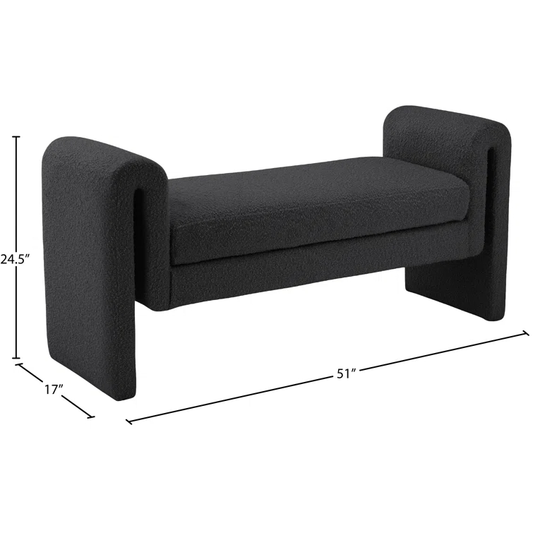 Hiroyasu Upholstered Boucle Bench