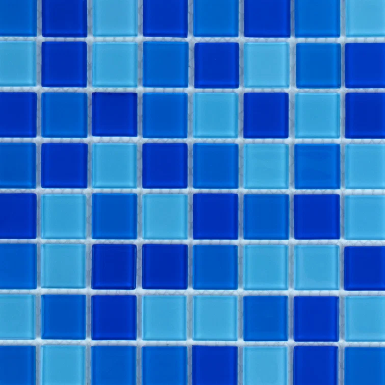 WS Tiles® 1" x 1" Straight Edge Glass Mosaic Tile