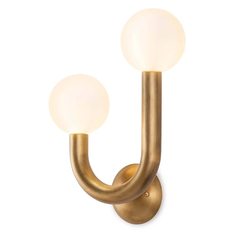 Happy Sconce by Regina Andrew - Natural Brass / Left Facing
