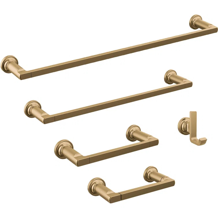 Tetra Pivot Arm Toilet Paper Holder Bath Hardware Accessory in Champagne Bronze