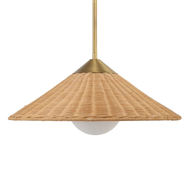 Vonetta Single Light Rattan Pendant