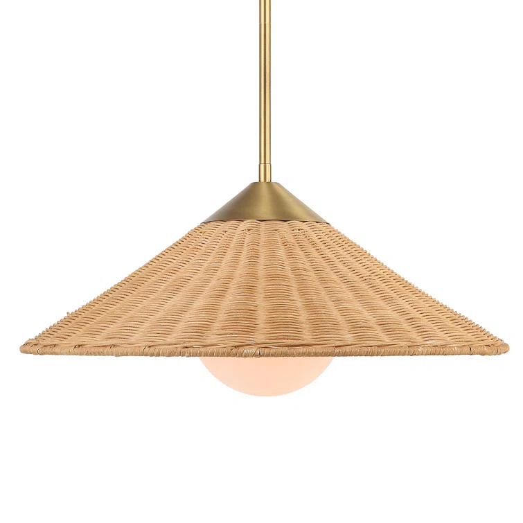 Vonetta Single Light Rattan Pendant