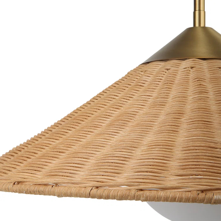 Vonetta Single Light Rattan Pendant