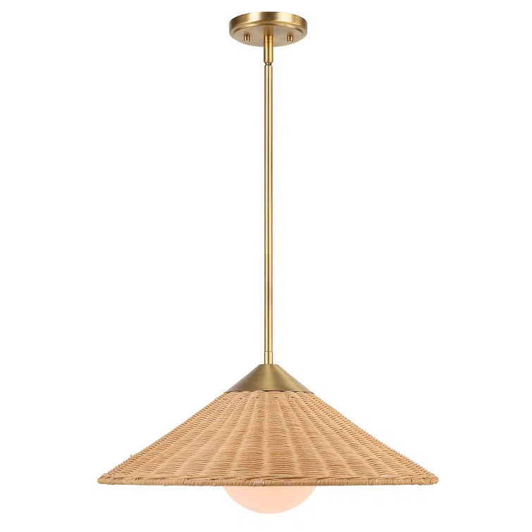 Vonetta Single Light Rattan Pendant