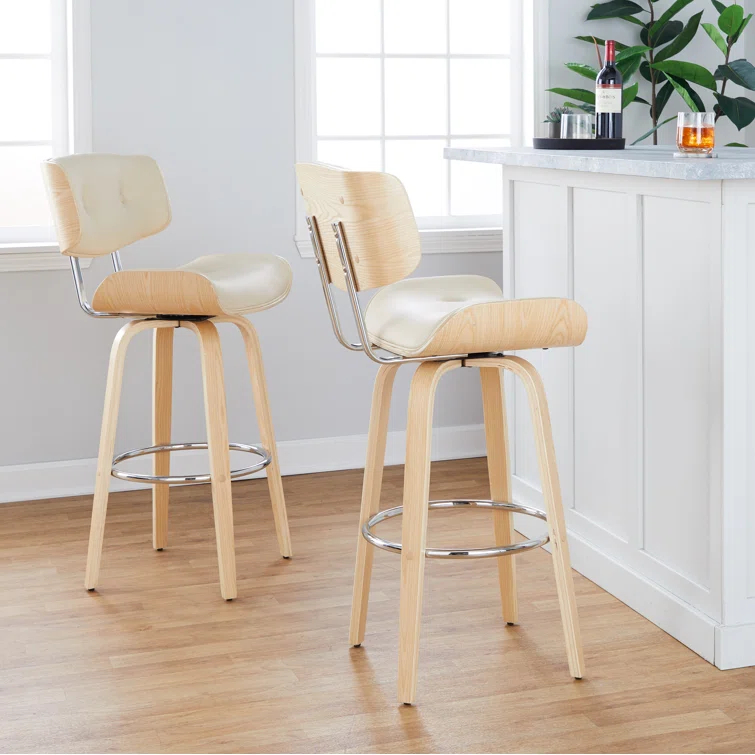 Lakyia Swivel Upholstered Counter Stool